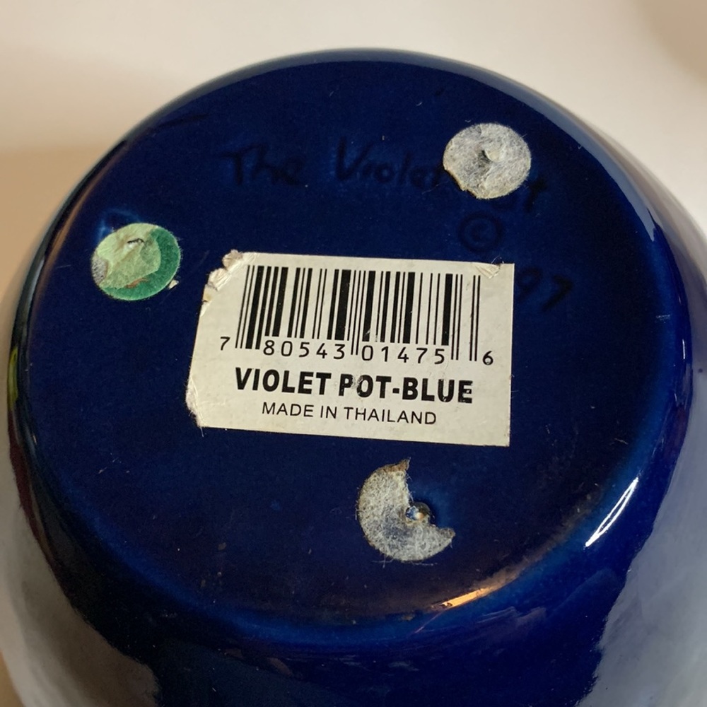 The Violet Pot Blue African Self Watering Planter Pot 1997 - Picture 5 of 6